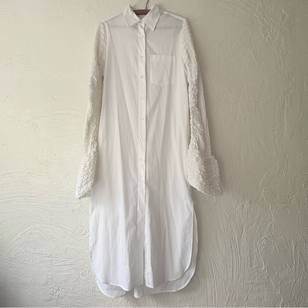 Dries Van Noten Dayla white cotton shirt dress NWT size S
